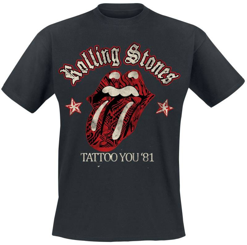 The Rolling Stones T-Shirt - Tattoo You 81 - S bis XXL - für Männer - Größe S - schwarz  - Lizenziertes Merchandise! von The Rolling Stones