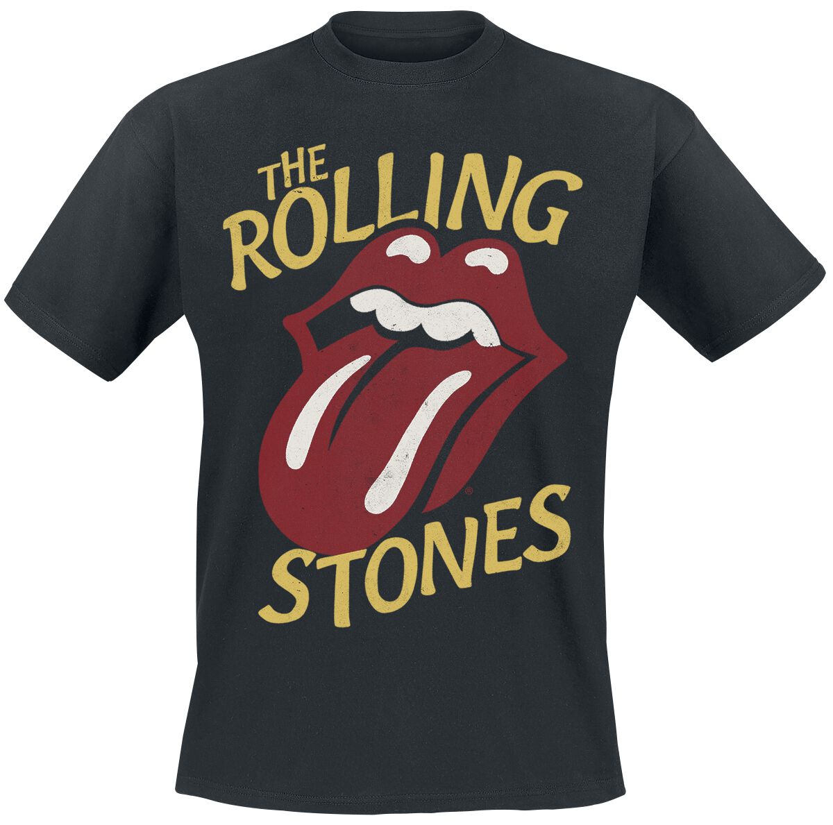 The Rolling Stones T-Shirt - Vintage Type Tongue - L bis 3XL - für Männer - Größe XL - schwarz  - Lizenziertes Merchandise! von The Rolling Stones