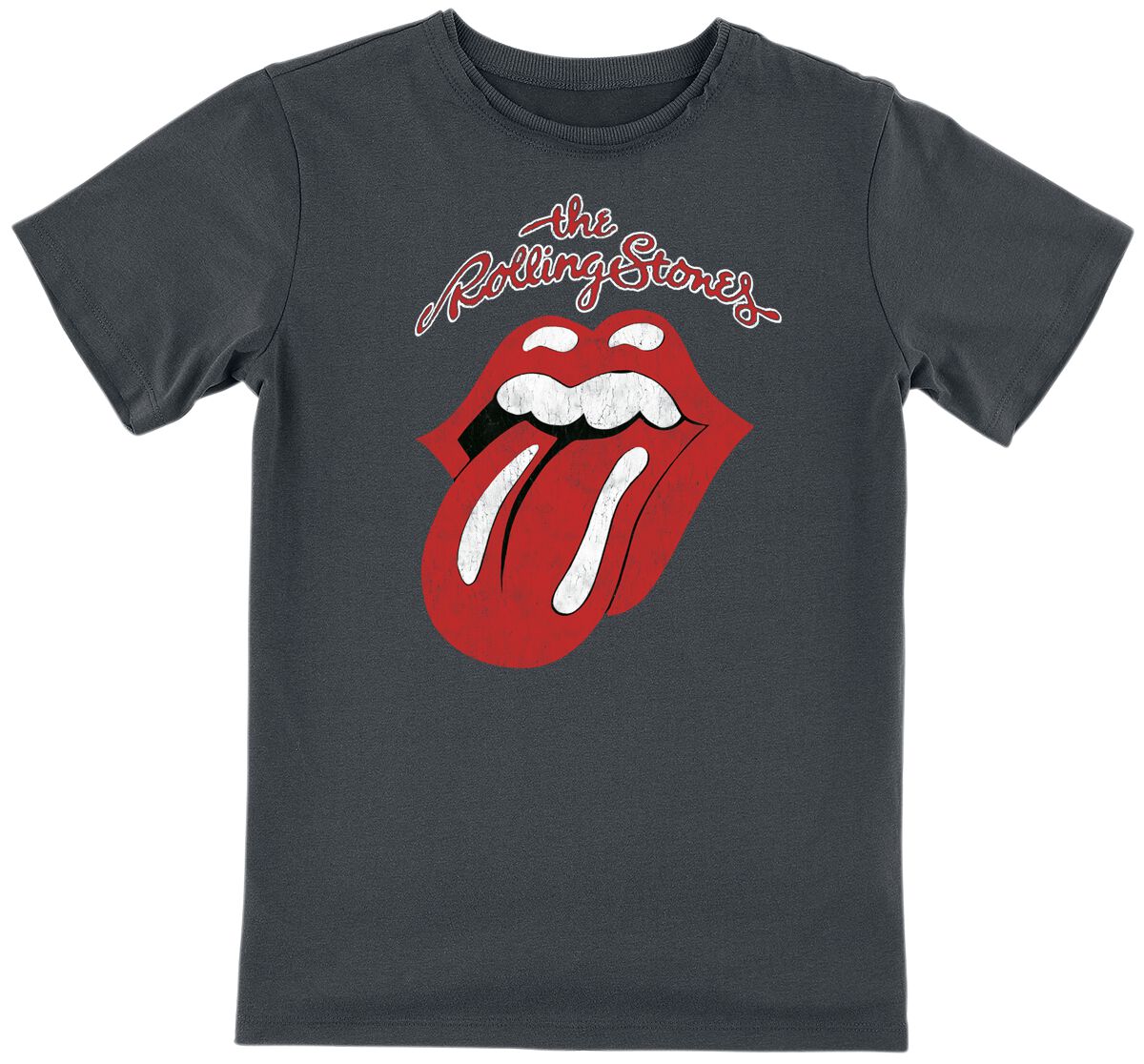 The Rolling Stones T-Shirt für Kinder - Amplified Collection - Kids - Vintage Tongue - für Mädchen & Jungen - charcoal  - Lizenziertes Merchandise! von The Rolling Stones