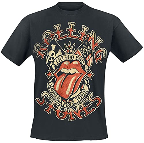 The Rolling Stones Tattoo You Tour Männer T-Shirt schwarz 3XL 100% Baumwolle Band-Merch, Bands von Rolling Stones