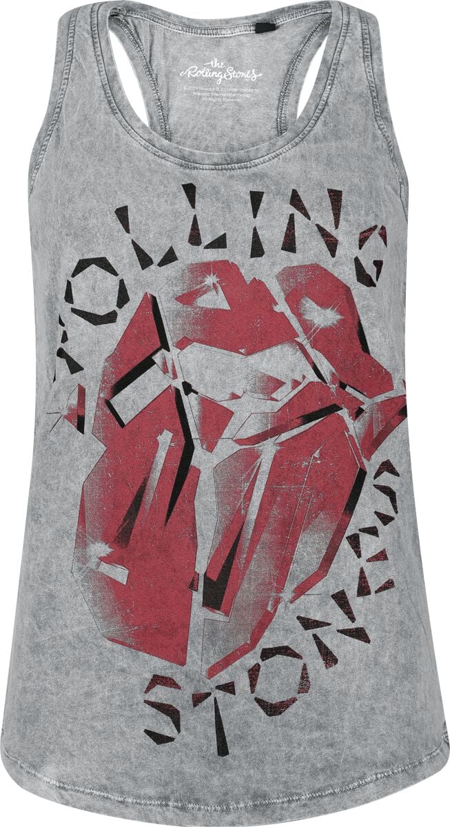 The Rolling Stones Top - Hackney diamonds - S bis XXL - für Damen - Größe M - grau  - EMP exklusives Merchandise! von The Rolling Stones