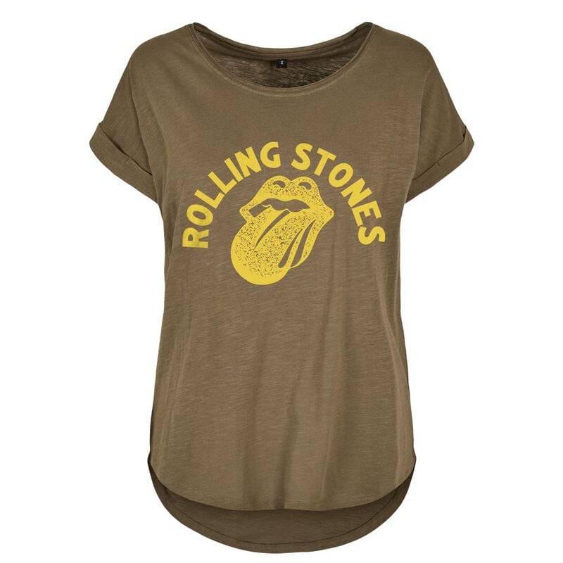 The Rolling Stones Yellow Tongue T-Shirt grün in L von The Rolling Stones