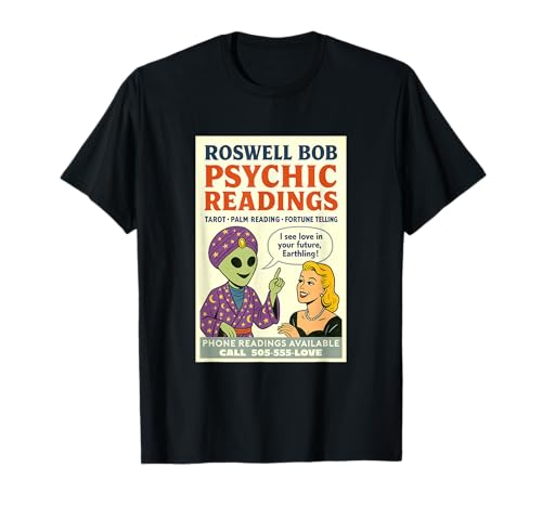 Roswell Aliens 1950er Retro Blonde Woman Psychic T-Shirt von The Roswell Aliens Store