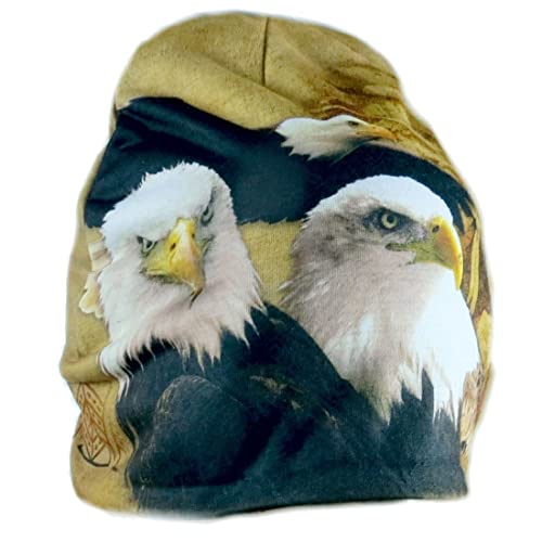 Beanie Mütze gefüttert Einheitsgröße Adler Indianer von The Route 66 Shop