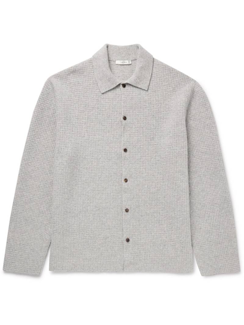 The Row - Barkley Waffle-Knit Wool and Cashmere-Blend Overshirt - Men - Gray - XXL von The Row