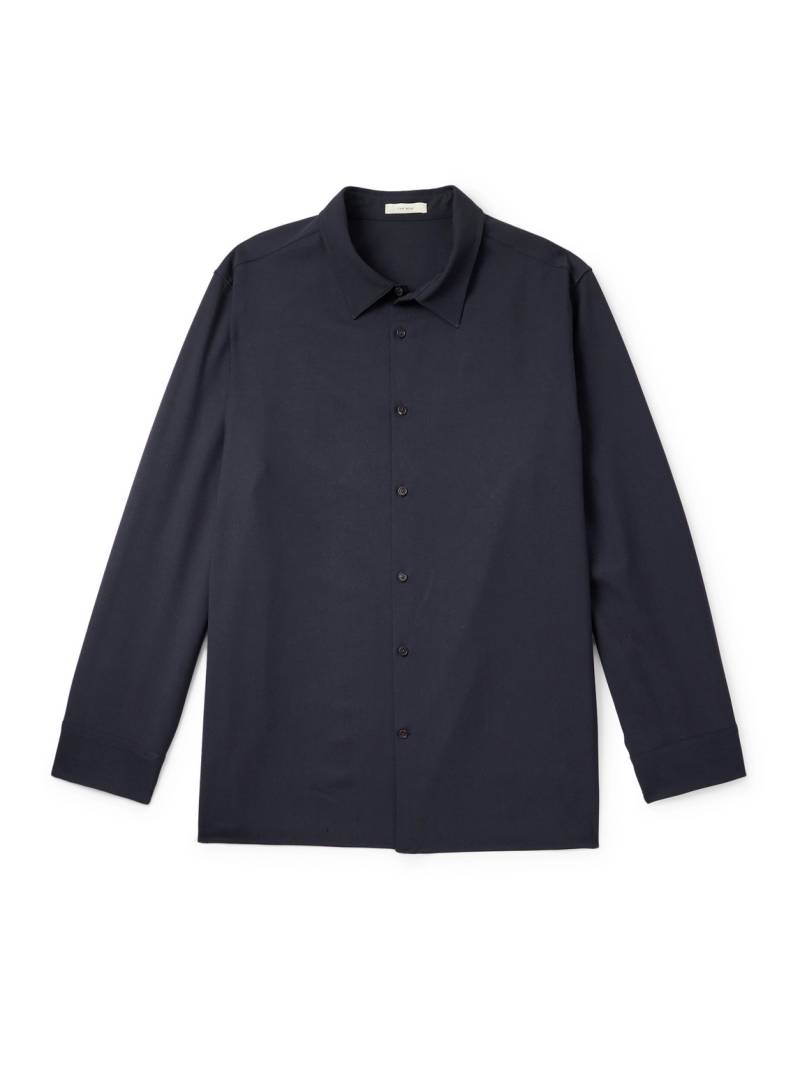The Row - Beto Wool-Gabardine Shirt - Men - Blue - XXL von The Row