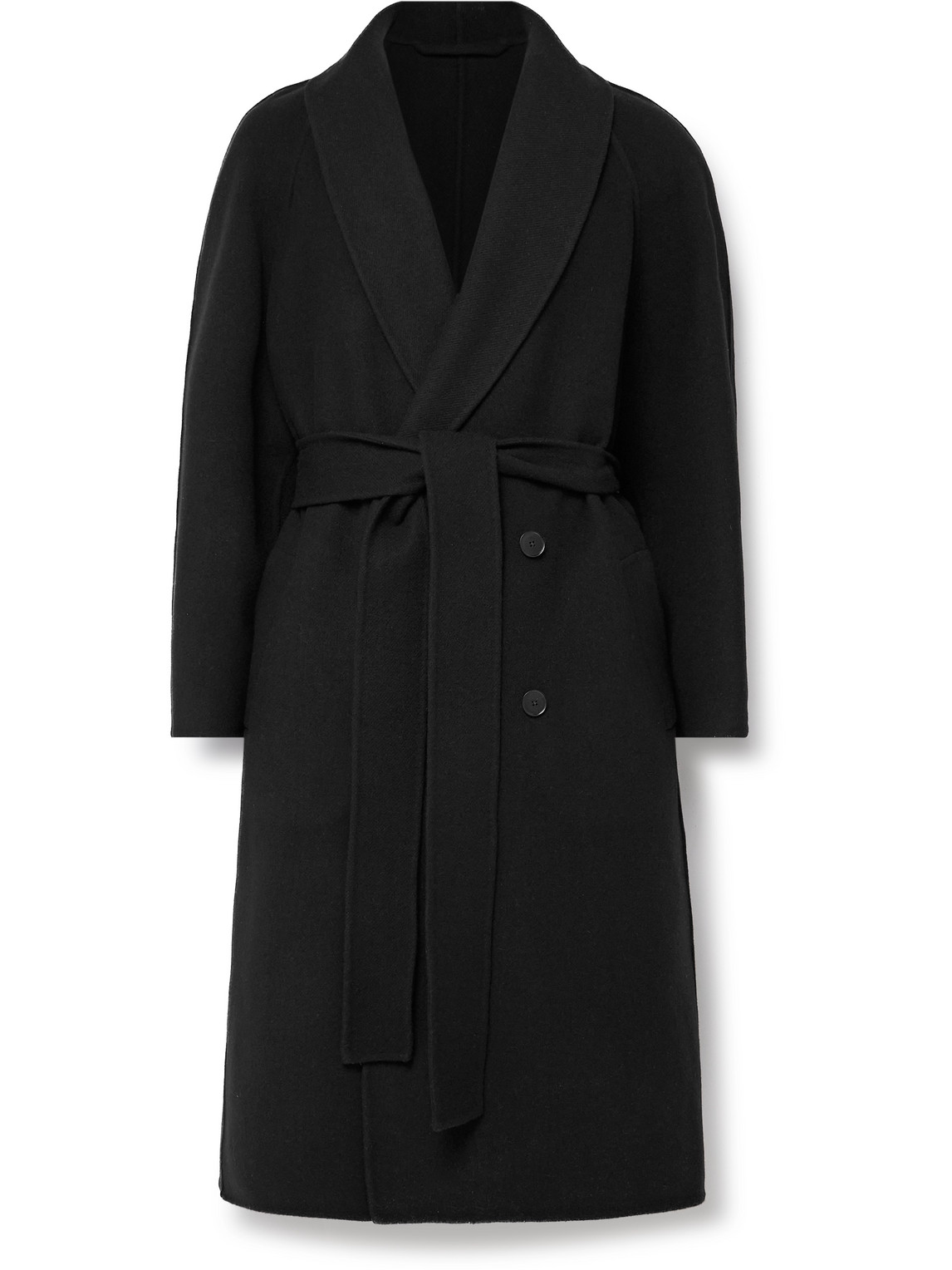 The Row - Ferro Belted Double-Breasted Wool-Blend Coat - Men - Black - L von The Row