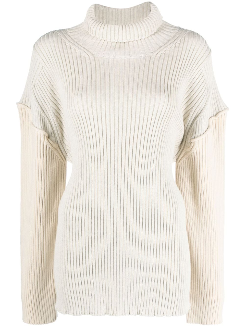 The Row Gerippter Dua Pullover mit tiefen Schultern - Nude von The Row