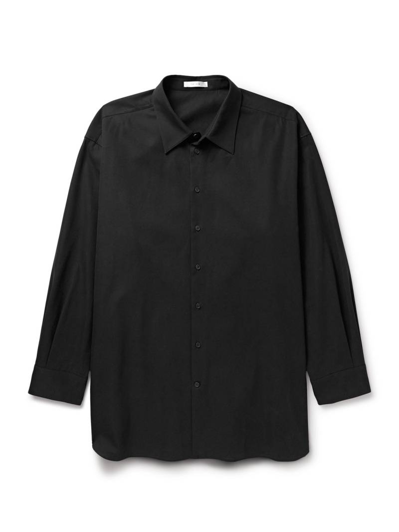 The Row - Lukre Oversized Cotton and Cashmere-Blend Twill Shirt - Men - Black - L von The Row