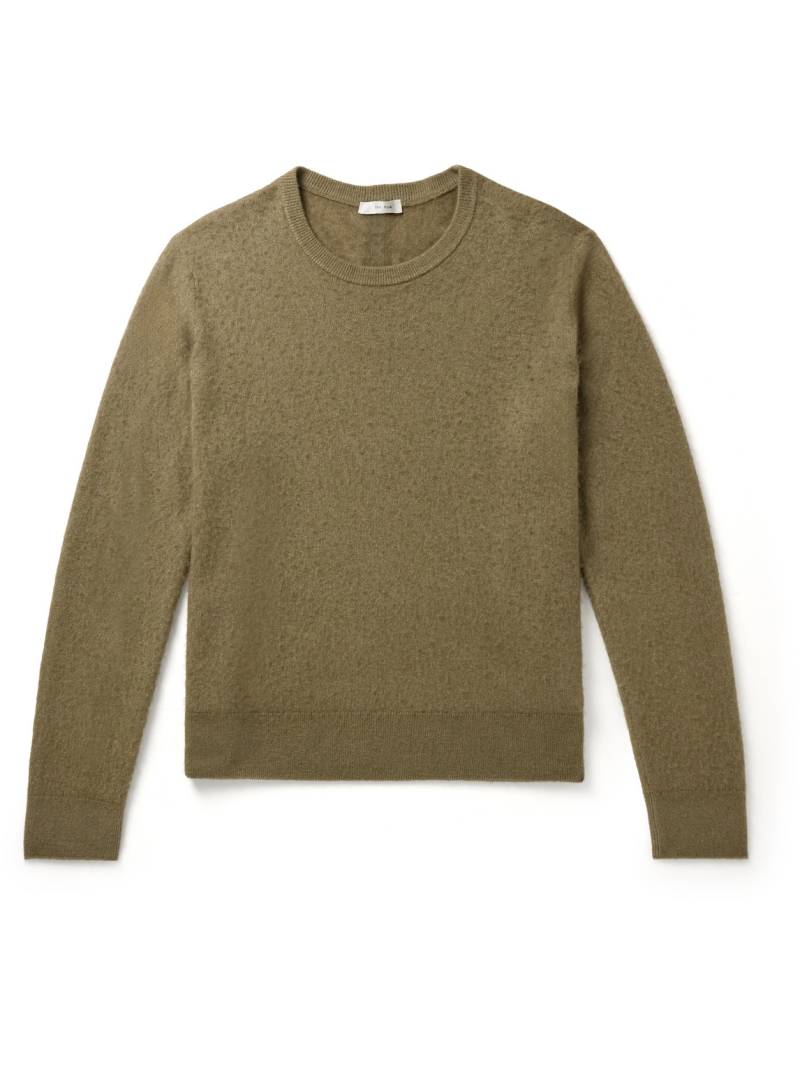 The Row - Michael Brushed Cashmere and Silk-Blend Sweater - Men - Green - XXL von The Row