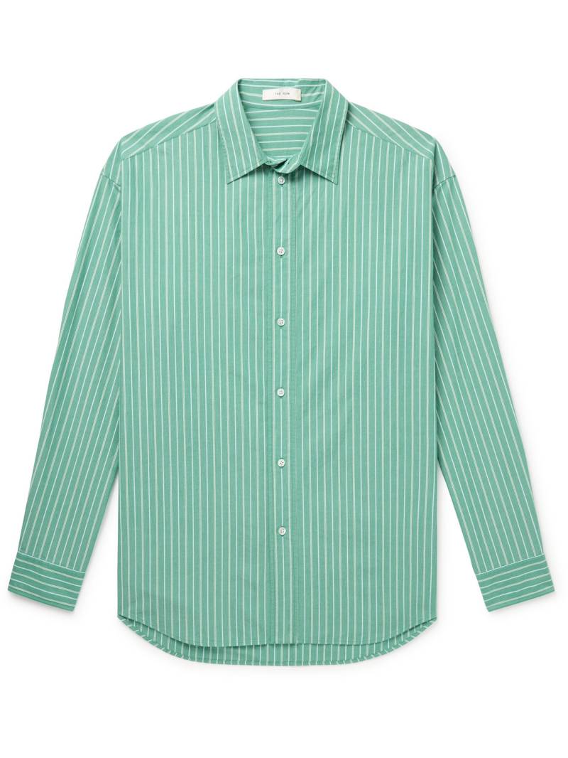 The Row - Miller Striped Cotton-Poplin Shirt - Men - Green - M von The Row
