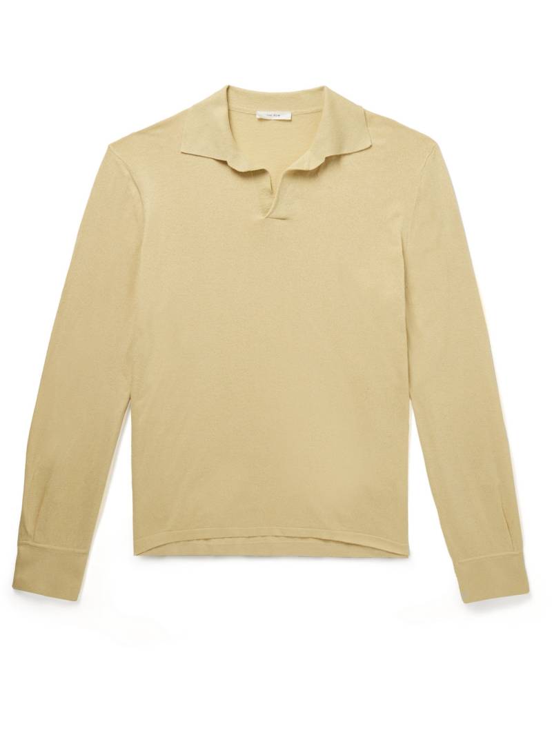 The Row - Stafford Silk-Jersey Polo Shirt - Men - Yellow - XXL von The Row