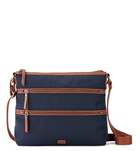 The Sak Damen Crossbody Esperato Umhängetasche aus recyceltem Nylon, Marineblau von The Sak