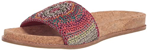 The SAK Damen Mendocino Slide Crochet Slip On Sandalen Sommer Open Toe Schuhe, Sonnenuntergang-Streifen-Medaillon, 42.5 EU von The Sak
