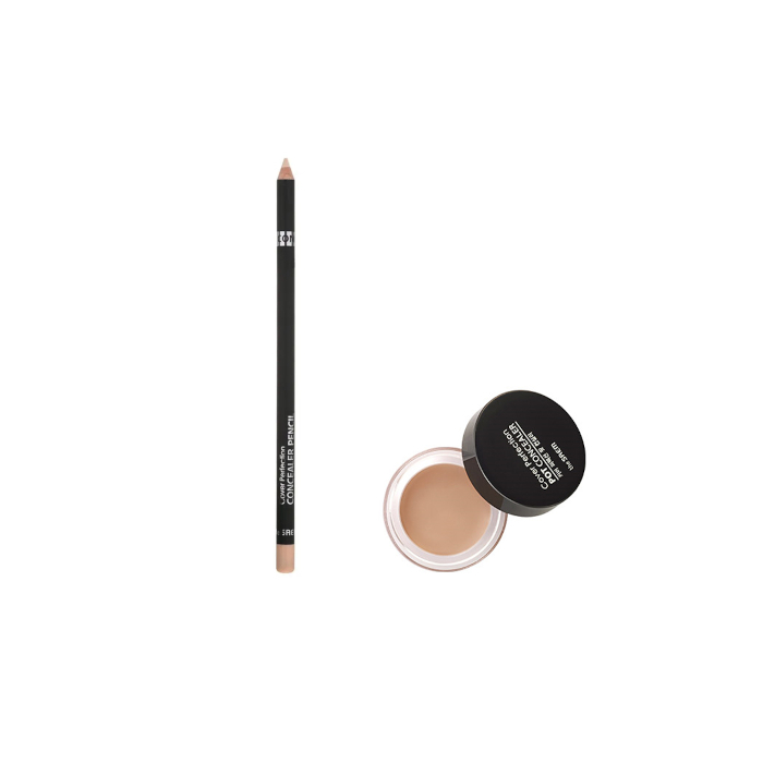 The Saem - Cover Perfection Pot Concealer - #2 Rich Beige (1ea) + Concealer Pencil - 1.4g - 2.0 Rich Beige (1ea) Set von The Saem