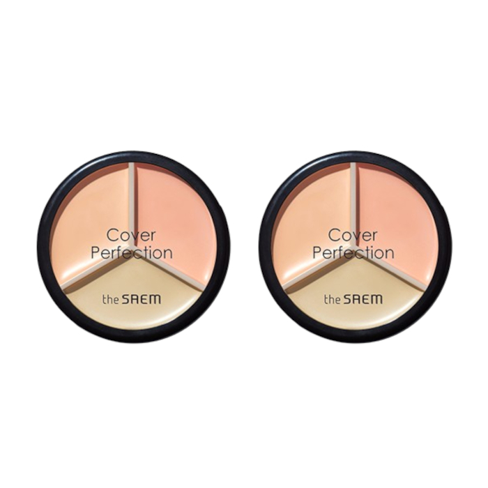 The Saem - Cover Perfection Triple Pot Concealer - 4.5g*3 - 03 Correct Up Beige (2ea) Set von The Saem