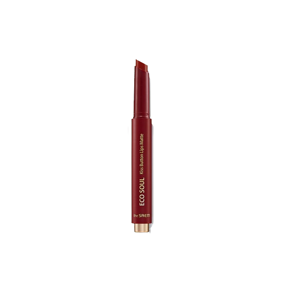 The Saem - Eco Soul Kiss Button Lips Matte - 2g - 05 Brick Red von The Saem