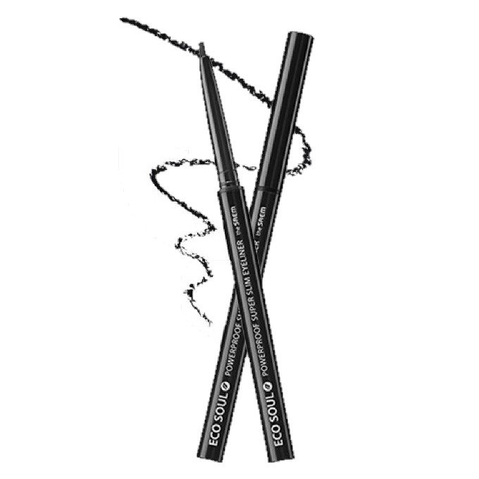 The Saem - Eco Soul Powerproof Super Slim Eyeliner - 0.1g - BK01 Night Black von The Saem
