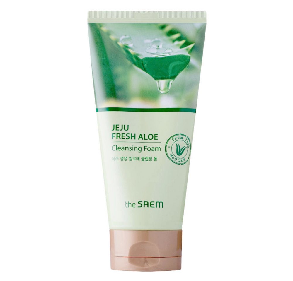 The Saem Gesichts-Reinigungsmaske the SAEM, Jeju Fresh Aloe Cleansing Foam - 150 ml, Mit feuchtigkeitsspendendem Jeju-Aloe-Extrakt von The Saem