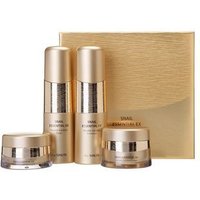 The Saem - Snail Essential EX Wrinkle Solution Skin Care Set: Toner 150 ml + Emulsion 150 ml + Creme 50 ml + Augencreme 31 ml - Hautpflegeset von The Saem
