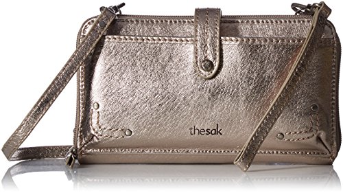 The Sak Damen Iris Large Smartphone Crossbody Umhängetasche, Pyrit-Metallic von The Sak