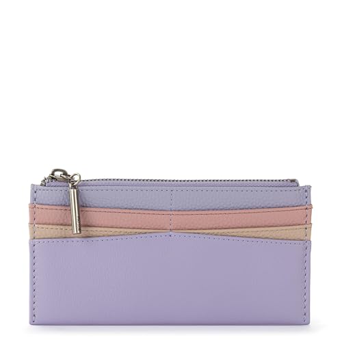 The Sak Neva Große Kartenbörse – Schlanke Ledergeldbörse für Damen – Kartenhalter mit 6 Kreditkartenfächern und Reißverschluss von The Sak