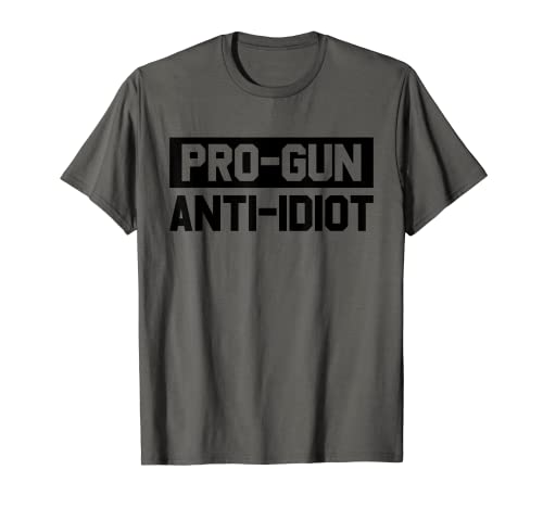 Pro Gun Anti Idiot Herren Pro Gun Anti Idiot T-Shirt von The Salty Veteran