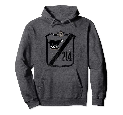 VMA 214 Black Sheep Squadron Patch aus dem Zweiten Weltkrieg, Vintage-Stil, Schwarz Pullover Hoodie von The Salty Veteran