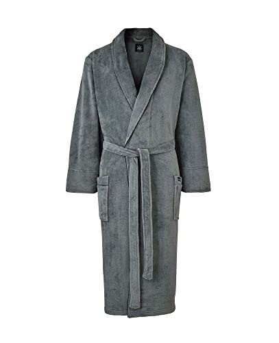 The Savile Row Company London Fleece-Supersoft Morgenmantel (Dunkelgrau, M) von The Savile Row Company London