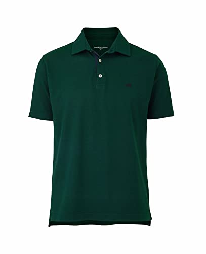 The Savile Row Company London Klassische Passform Baumwoll-Piqué-Kurzarm-Poloshirt für Herren (Waldgrün, XXL) von The Savile Row Company London