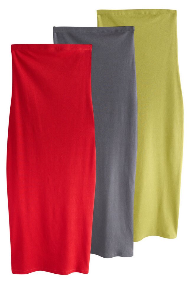 The Set Bandeaukleid The Set Gerippte Bandeau-Kleider, 3er-Pack (3-tlg) von The Set