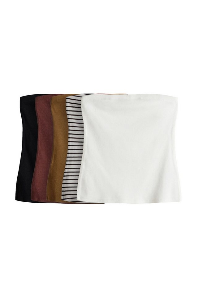 The Set Bandeautop 5er-Pack The Set Gerippte Bandeau-Tops (5-tlg) von The Set