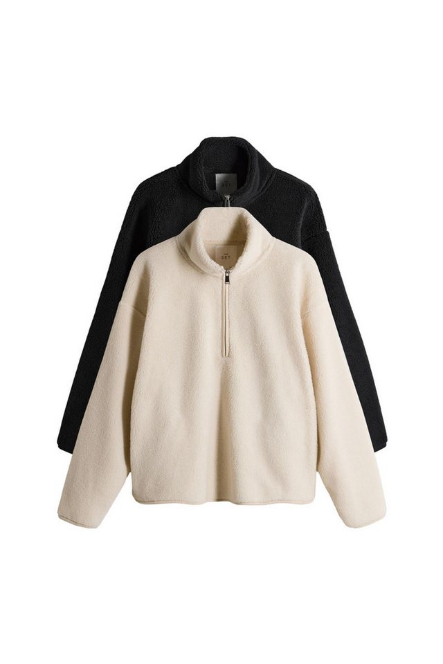 The Set Fleecejacke The Set Fleecepullover mit Viertel-RV, 2er-Pack (2-St) von The Set
