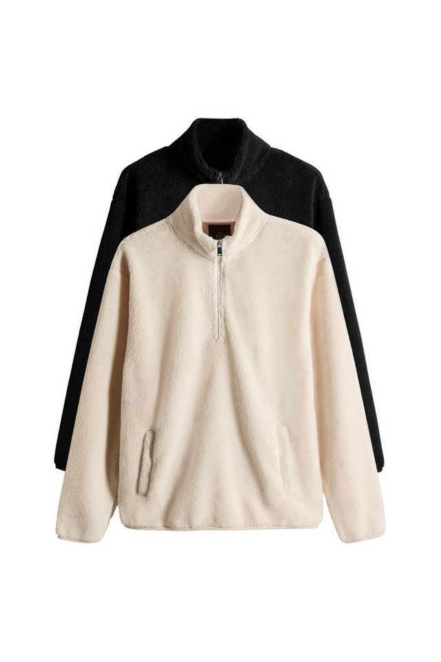 The Set Fleecepullover The Set Fleecepullover mit Viertel-RV, 2er-Pack (2-tlg) von The Set