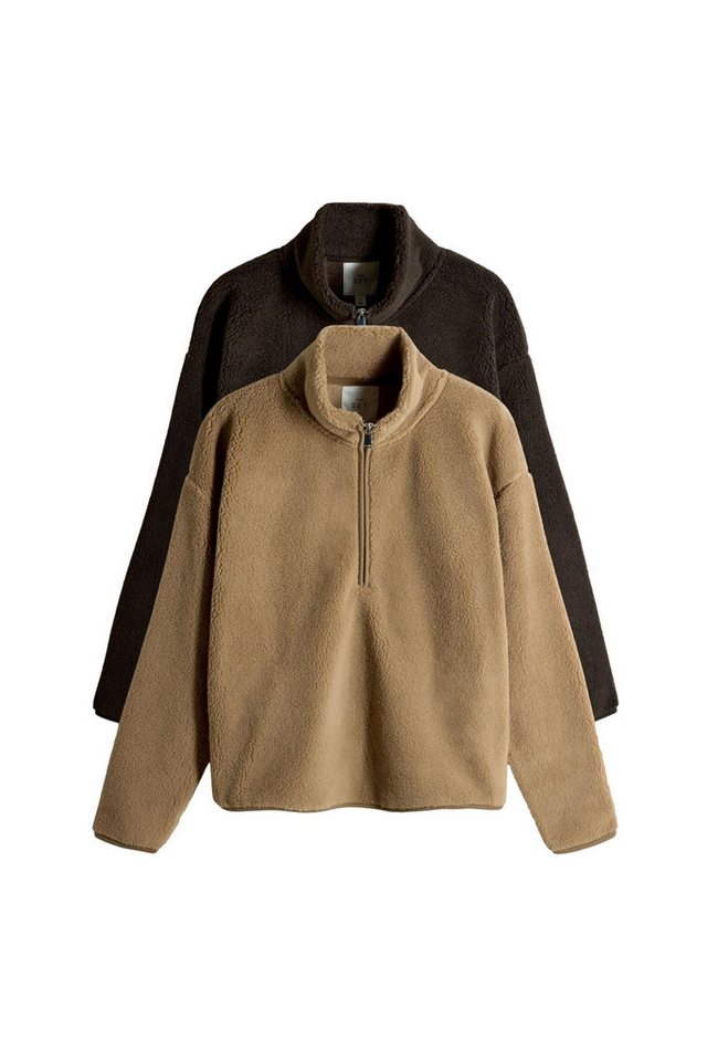The Set Fleecepullover The Set Borg-Sweatshirts mit 1/4-RV, 2er-Pack (2-tlg) von The Set