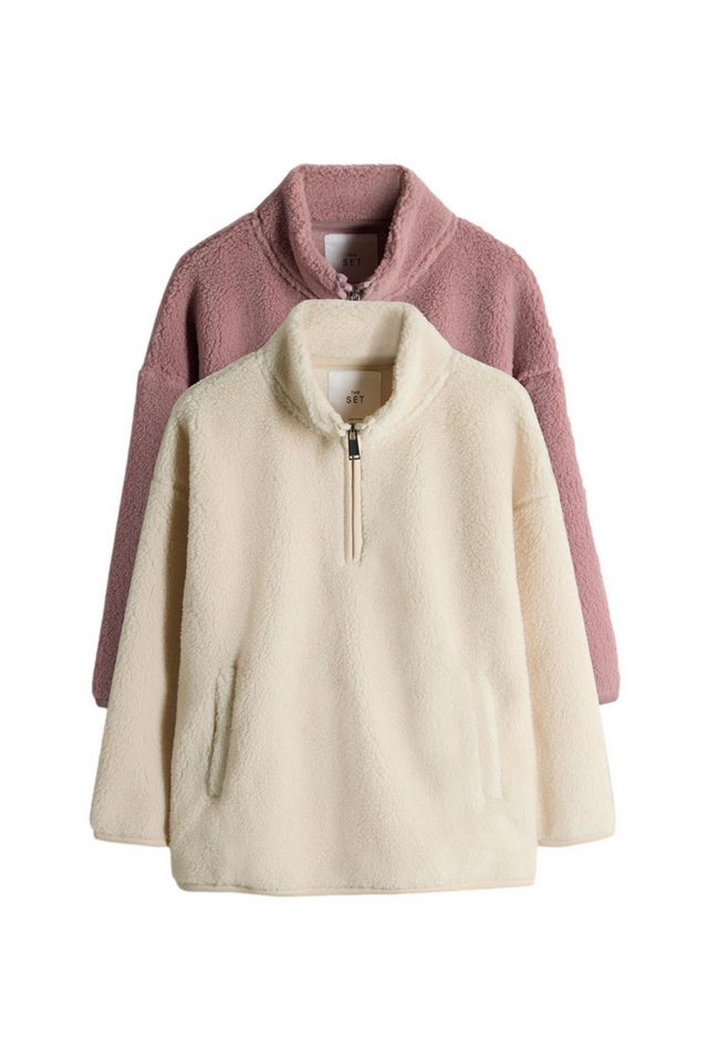 The Set Fleecepullover The Set Fleecepullover mit 1/4-RV, 2er-Pack (2-tlg) von The Set