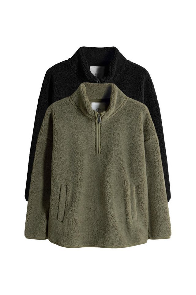 The Set Fleecepullover The Set Fleecepullover mit 1/4-RV, 2er-Pack (2-tlg) von The Set