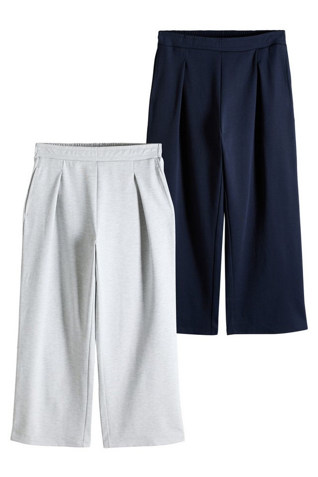 The Set Jogginghose Interlock-Jogginghose mit weitem Bein, 2er-Pack (2-tlg) von The Set