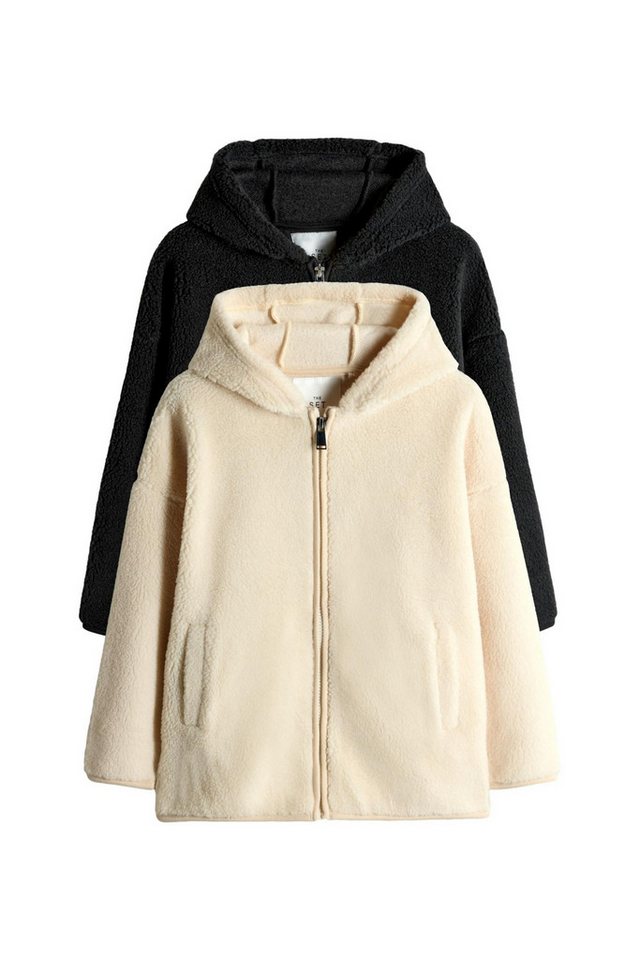 The Set Kapuzenfleecejacke The Set RV-Kapuzenjacke aus Borgfleece, 2er-Pack (2-St) von The Set