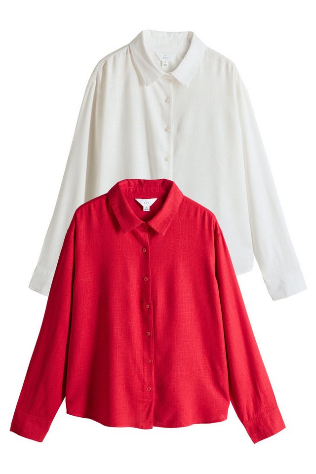 The Set Langarmbluse The Set Langarmshirts mit Knöpfen, 2er-Pack (2-tlg) von The Set