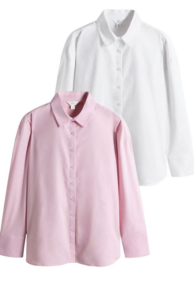 The Set Langarmbluse The Set Oxford-Hemden im 2er-Pack (2-tlg) von The Set