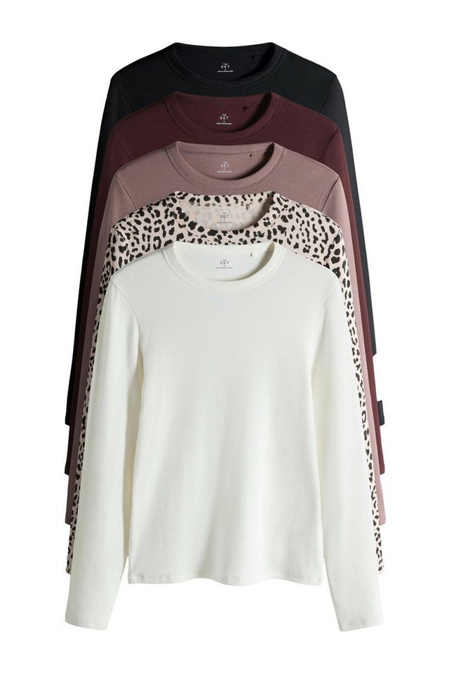 The Set Langarmshirt The Set Rundhals-Langarmshirts, 5er-Pack (5-tlg) von The Set