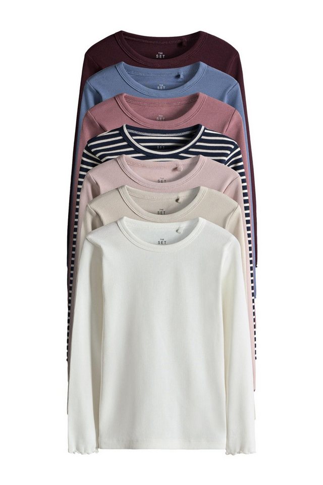 The Set Langarmshirt The Set Gerippte Langarmshirts, 7er-Pack (7-tlg) von The Set