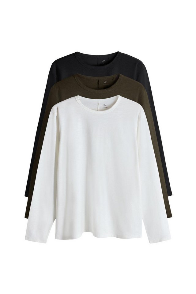 The Set Langarmshirt The Set Langarmshirts, 3er-Pack (3-tlg) von The Set