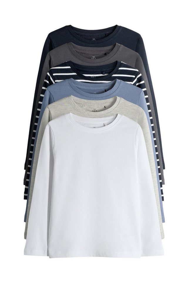 The Set Langarmshirt The Set Regular Fit Langarmshirts, 6er-Pack (6-tlg) von The Set