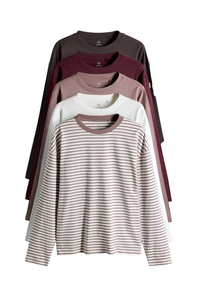 The Set Langarmshirt The Set Relaxed Fit Langarmshirts, 5er-Pack (5-tlg) von The Set