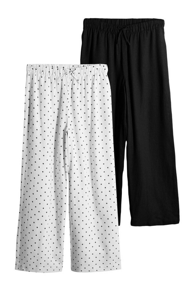 The Set Leinenhose 2er-Pack The Set Schlupfhosen mit weitem Bein (2-tlg) von The Set