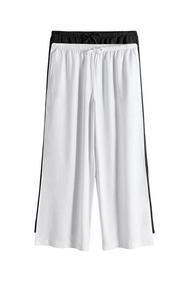 The Set Leinenhose The Set Hose mit weitem Bein, Gummibund, 2er-Pack (2-tlg) von The Set