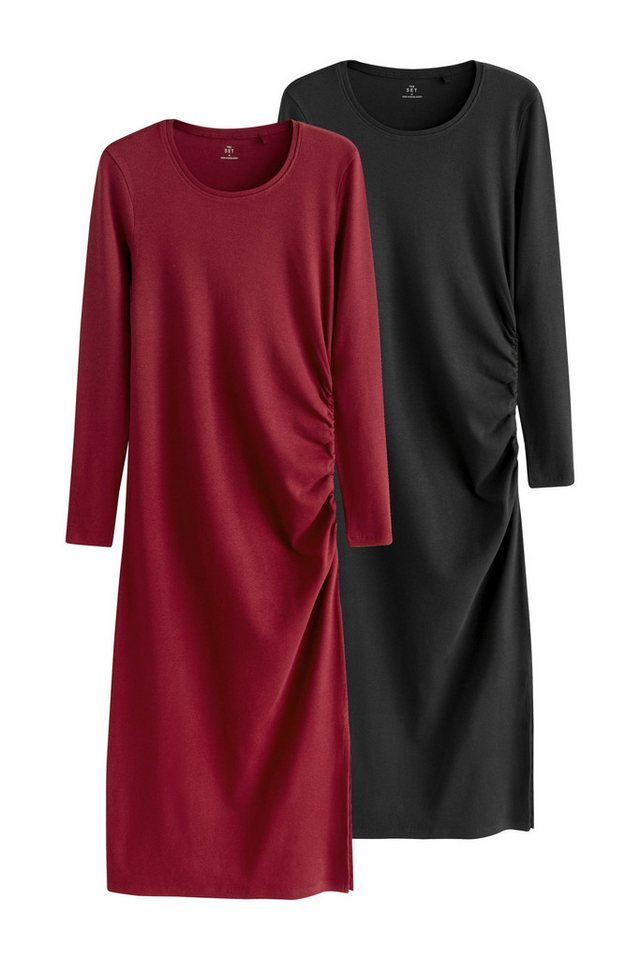 The Set Maxikleid The Set Gerippte Langarm-Maxikleider, 2er-Pack (2-tlg) von The Set