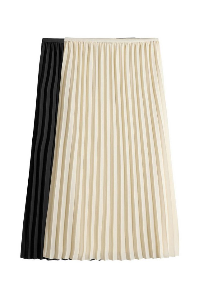 The Set Maxirock The Set Maxi-Faltenröcke aus Chiffon, 2er-Pack (2-tlg) von The Set